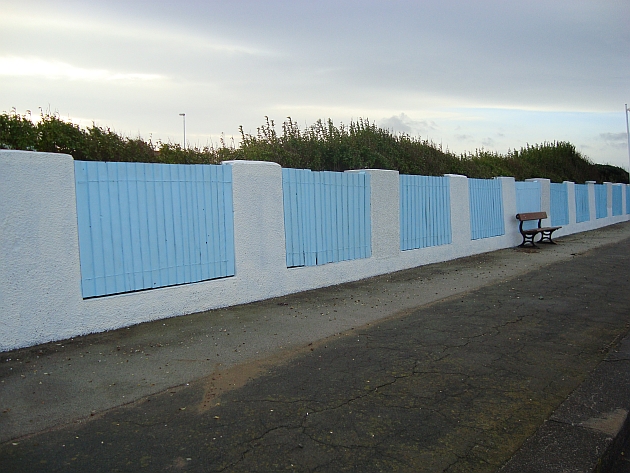 blue fence