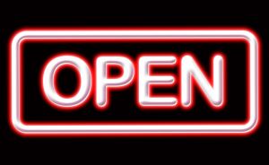 open sign
