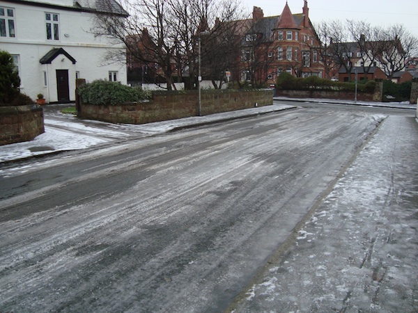 Marine Road snow
