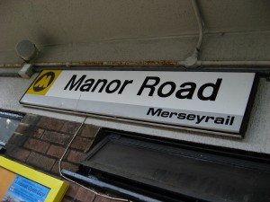 Manor Road station sign