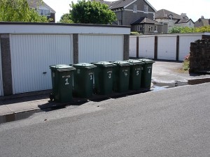 wheelie bins