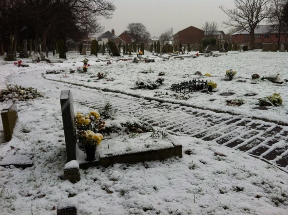 cemetery snow