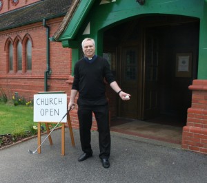 Rev Paul Rossiter at the golfers' church