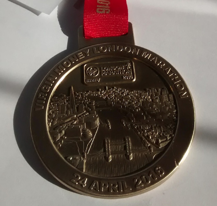 london marathon medal 2016
